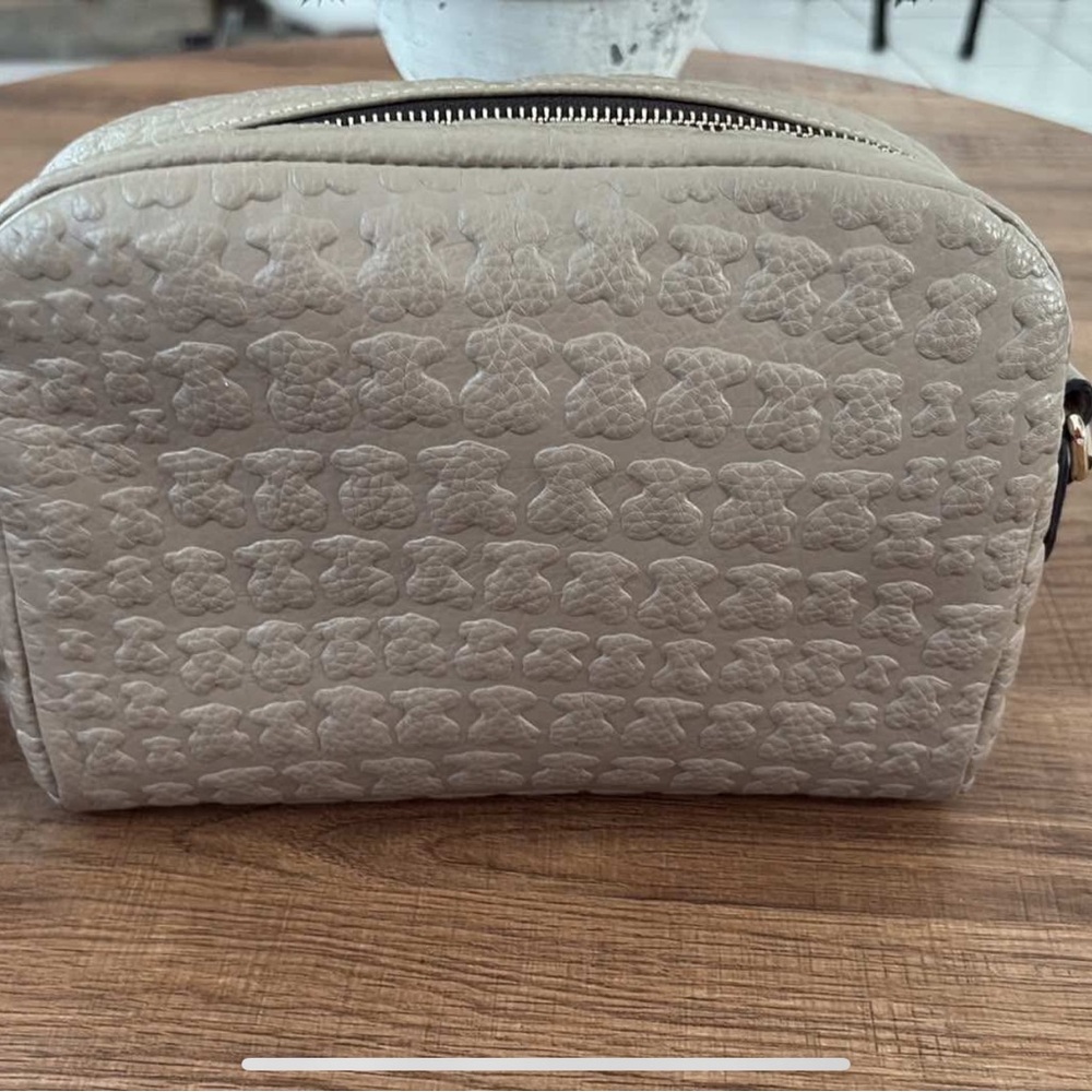 Tous Embossed Beige Pouch